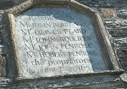 Photo Gallery Image - Plaque above church entrance