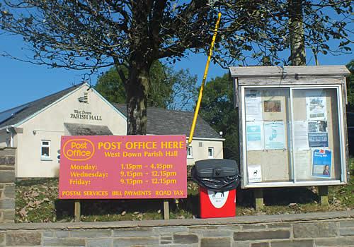 Photo Gallery Image - Post Office sign and Notice Board at Parish Hall
