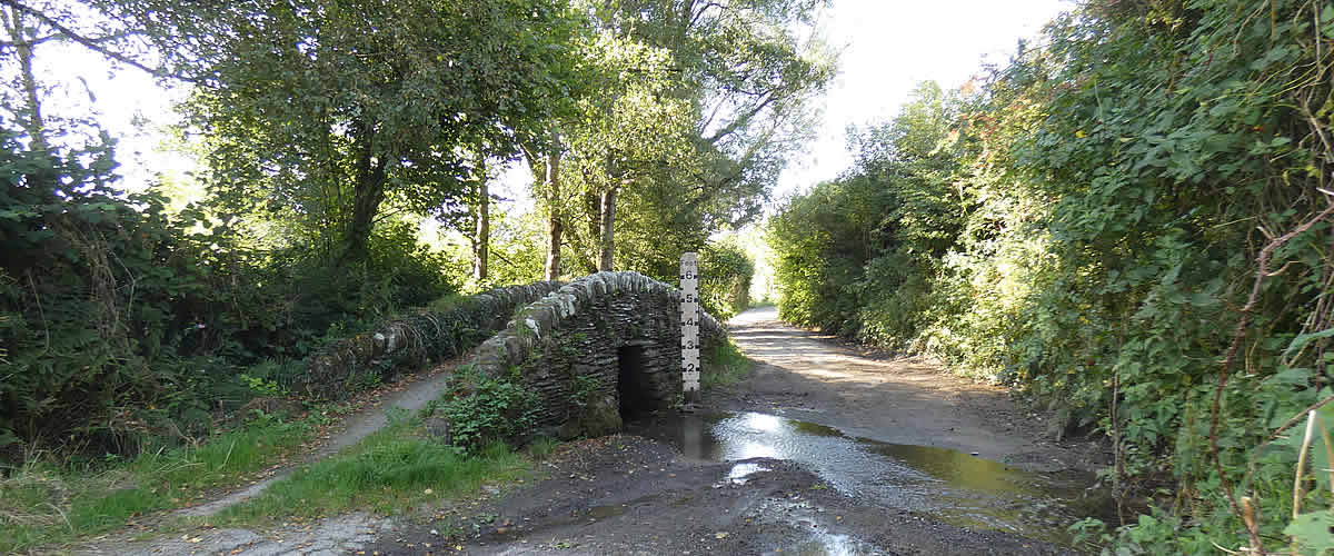 The ford on the outskirts of the village of West Down
